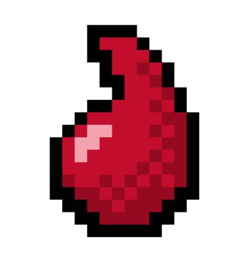 Piksel kan damlası - vektör, izole