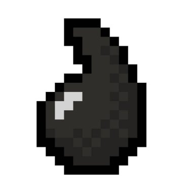 Piksel yağ damlası - vektör, izole