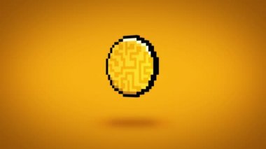 Dönen 3D piksel Ethereum madeni - 60fps, döngü