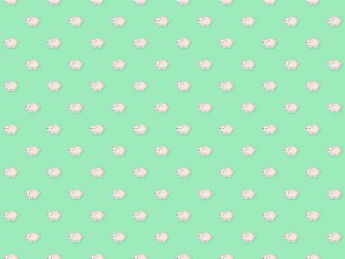 Yeşil piksel koyun arkaplanı (kusursuz desen)