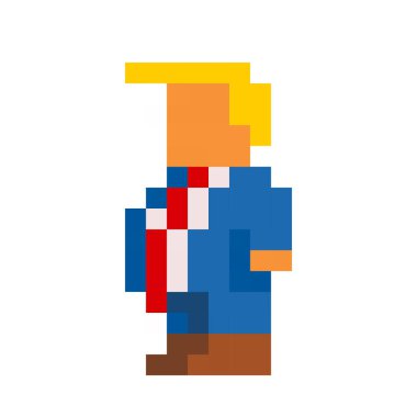 Piksel Cumhuriyetçi Başkanı - vektör, izole edilmiş