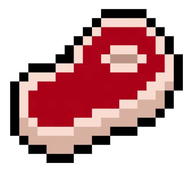 Piksel ham et - vektör, izole edilmiş