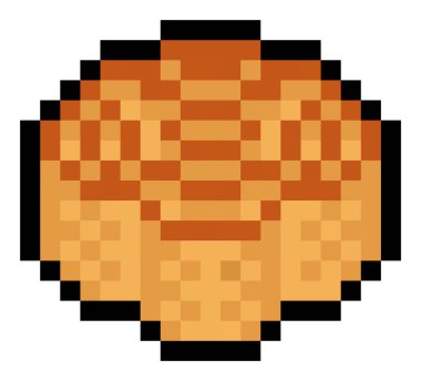 Piksel Çin ay çöreği - vektör, izole edilmiş