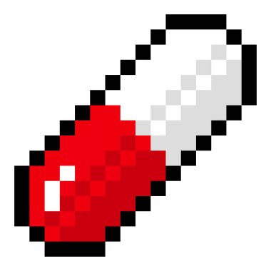 Piksel hapı - vektör, izole