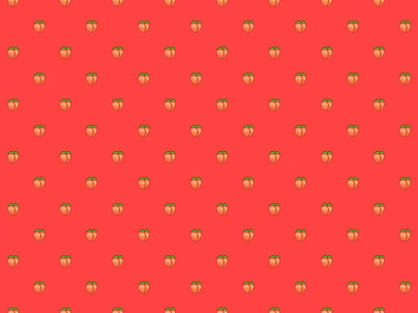 Pixel Peach Background Seamless Pattern — Stock Photo, Image