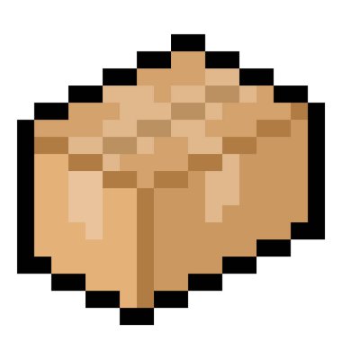 Piksel karton kutu - vektör, izole