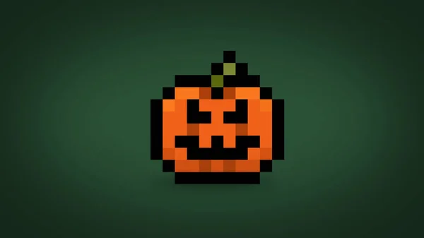 Evil Pixel Pumpkin Background High Res Wallpaper — Stock Photo, Image