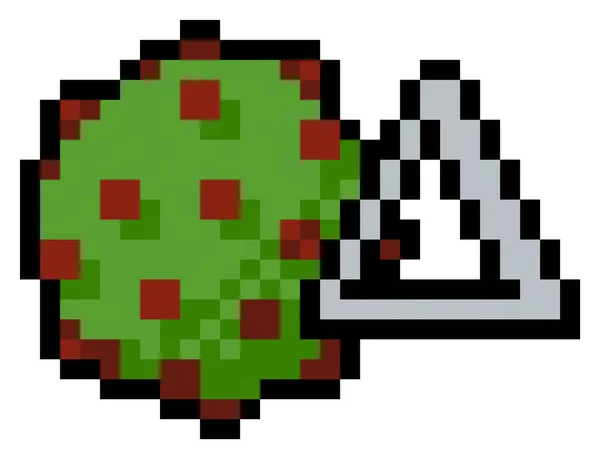 Pixel Coronavirus Delta Varianta Částice Vektor Izolované — Stockový vektor