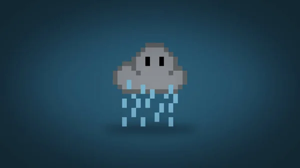 Pixel Bit Дощова Хмара Високі Шпалери Res — стокове фото