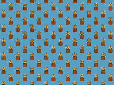 Piksel 8, oyun bloğunun arka planından devlete ait bozuk para - dikişsiz yüksek çözünürlüklü desen