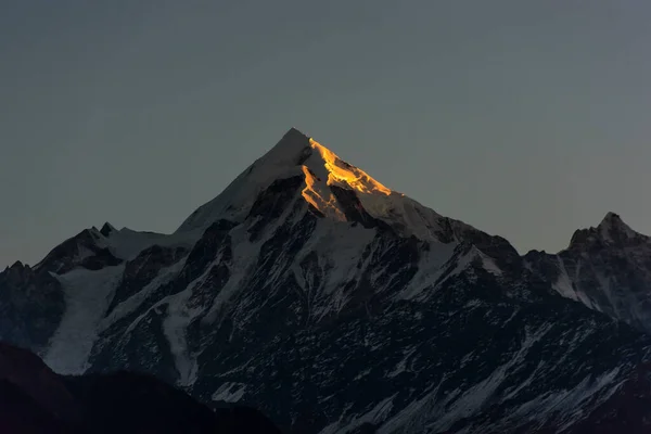 Mornig Första Ljus Panchachuli Femte Topp Munsiyari Uttarakhand — Stockfoto