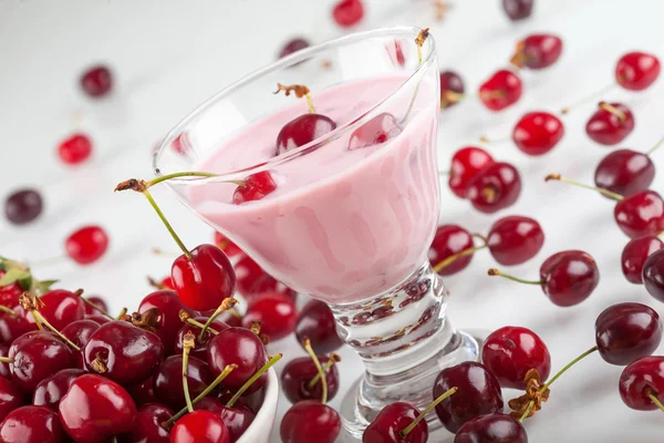 Fresh fruit and fruit yogurt Stock Image