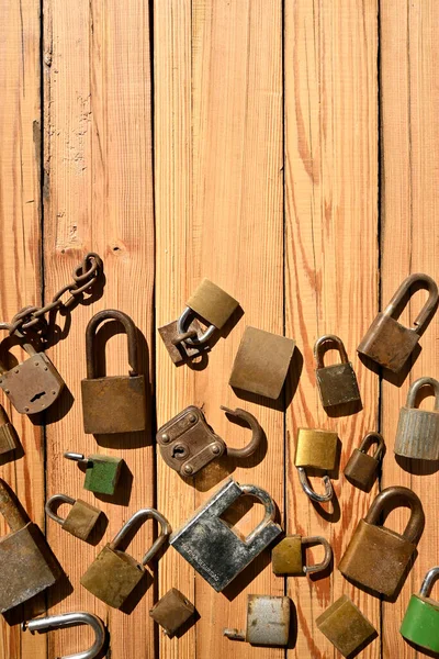 Cerradura Candado Casa Llaves Bronce Metal Contraseña Seguridad Privacidad Cerrado —  Fotos de Stock