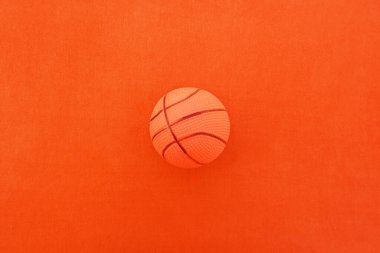 Kumaş Döşeme Turuncu Basketbol Topları Doymuş Renkli Yatay