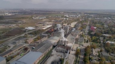 Var olan şeker fabrikasının eski binası. Avrupa. UKRAİNA.