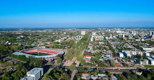 Alameda 'nın yanındaki Talca Mali Stadyumu' nun hava manzarası