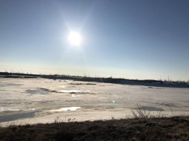 Taimyr 'in kuzeyine bahar geldi. Erime.