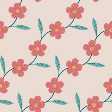 Güzel doğa çiçekleri ve pürüzsüz desenler