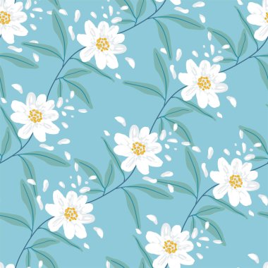 Güzel doğa çiçekleri ve pürüzsüz desenler