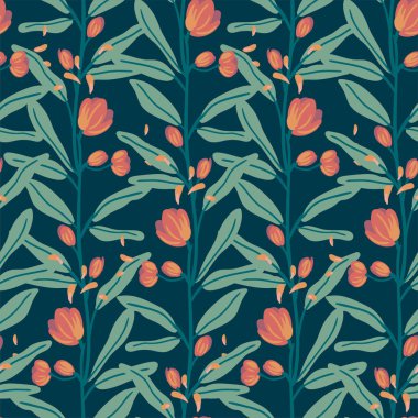 Güzel doğa çiçekleri ve pürüzsüz desenler