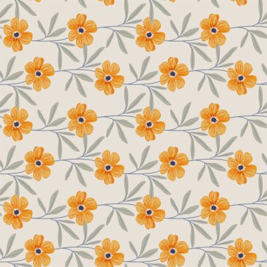 Güzel doğa çiçekleri ve pürüzsüz desenler