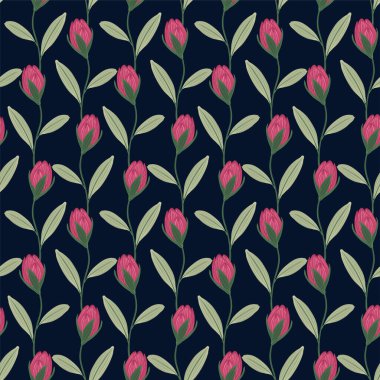 Güzel vektör çiçekleri ve pürüzsüz desenler