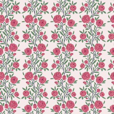 Güzel vektör çiçekleri ve pürüzsüz desenler