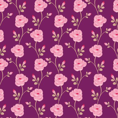 Güzel vektör çiçekleri ve pürüzsüz desenler