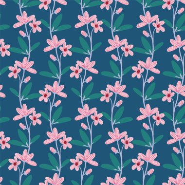 Güzel vektör çiçekleri ve pürüzsüz desenler