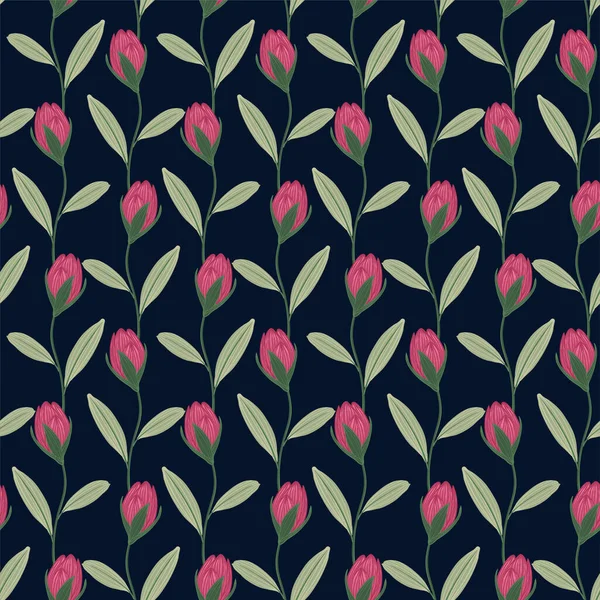 Güzel vektör çiçekleri ve pürüzsüz desenler