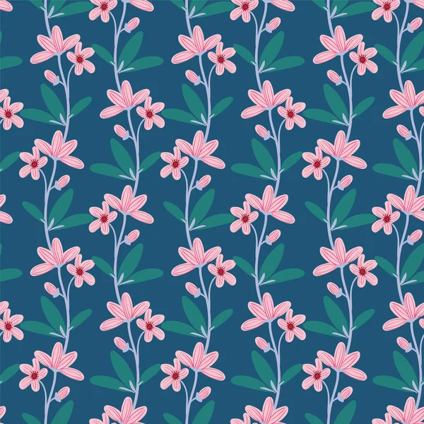 Güzel vektör çiçekleri ve pürüzsüz desenler