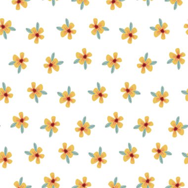 Güzel vektör çiçekleri ve pürüzsüz desenler