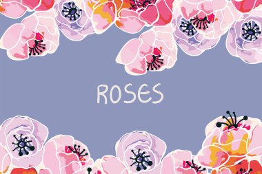 Zarif güzel vektör gül çiçeği