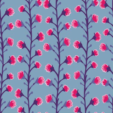 Güzel zarif küçük çiçekler ve vektörsüz desenler bırakıyor