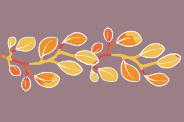 Soyut güzel vektör yaprağı çizimi