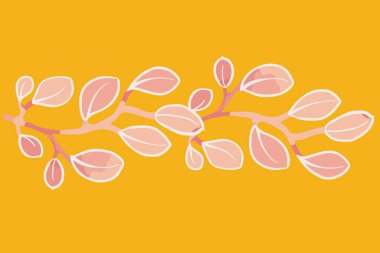 Soyut güzel vektör yaprağı çizimi