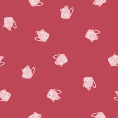 Güzel çocuk elementleri kuşlar ve bitkiler pürüzsüz desen