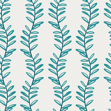 Güzel çocuk elementleri kuşlar ve bitkiler pürüzsüz desen