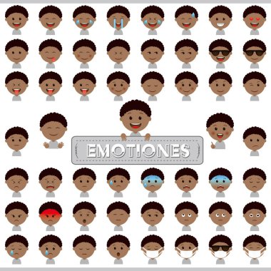 Siyahi erkeklerin yüz ifadeleri