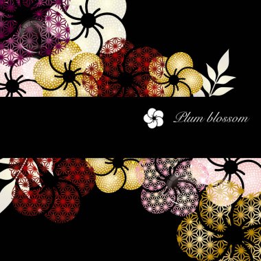 Japon desenli erik çiçeğinin arkaplanı