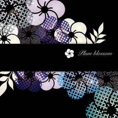 Japon desenli erik çiçeğinin arkaplanı