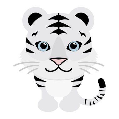 Beyaz kaplanın çizim malzemesi.