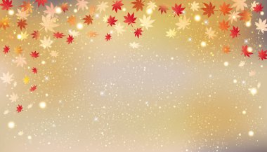 Akçaağaç yapraklı arka plan dans ediyor