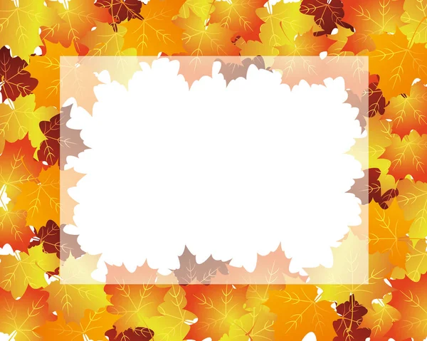 Maple Leaf Illustration Frame Background — Stock Vector