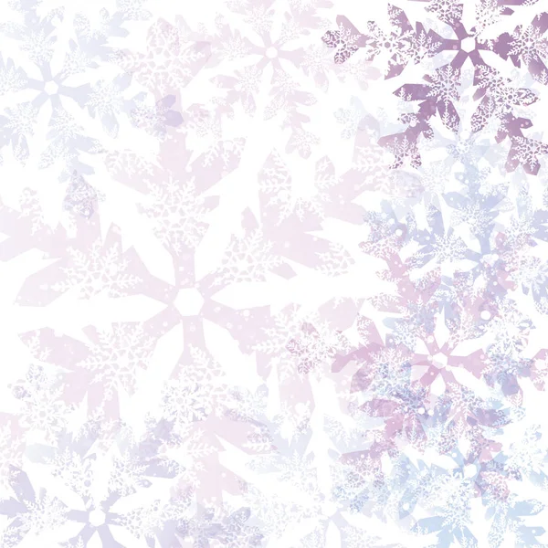 Pastel Cor Floco Neve Ilustração Fundo — Vetor de Stock