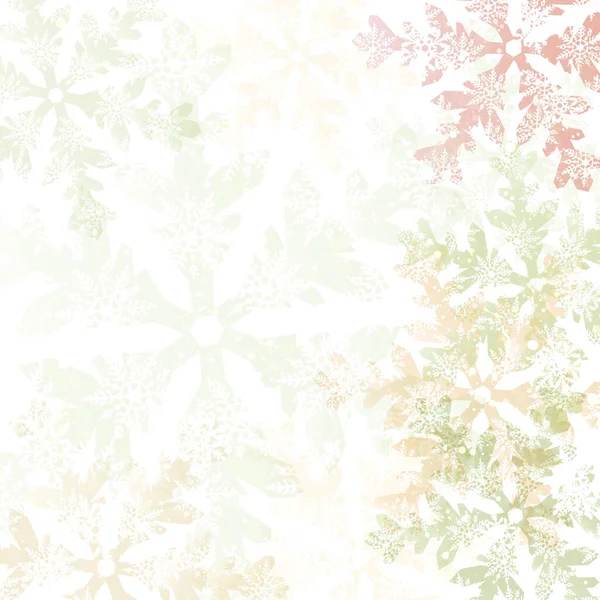 Pastel Kleur Sneeuwvlok Illustratie Achtergrond — Stockvector