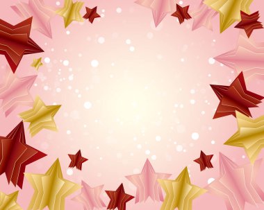 3B yıldızların arkaplan illüstrasyonu