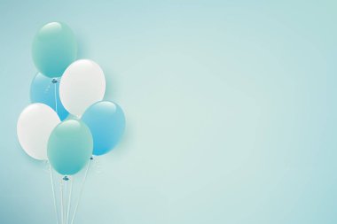 Pastel renk balonu illüstrasyonunun arka planı