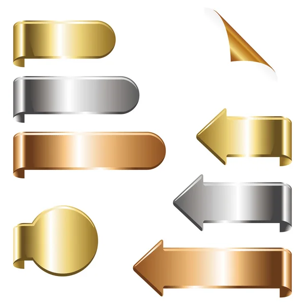 Metallclip-Set — Stockvektor