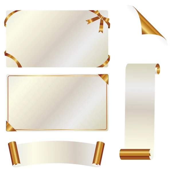 Gold card set — Stock Vector